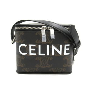 Celine Triomphe Box Shoulder Bag Brown Black